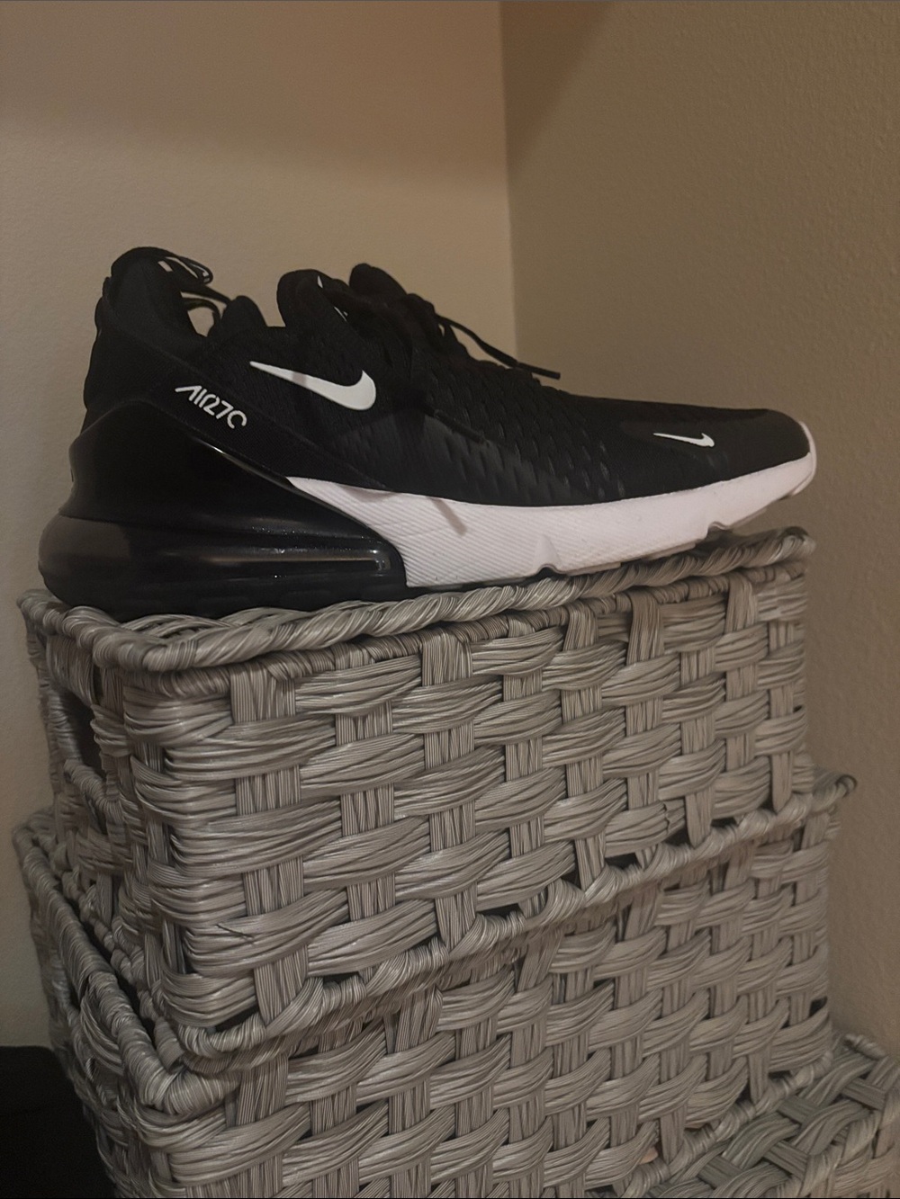 Nike Women’s Black and White Air Max 270 Athletic Shoes